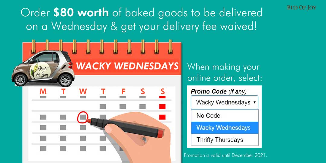 Free Delivery with Wacky Wednesday