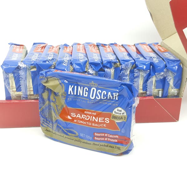 King Oscar Brisling Sardines (pack of 12) - Tomato