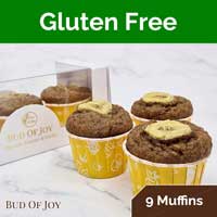 Organic Banana Muffins (Gluten Free and Vegan) (9pc)