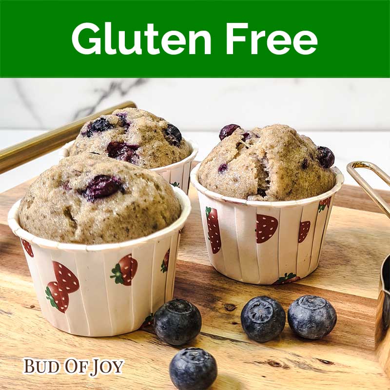 Organic Blueberry Muffins (Gluten-Free and Vegan)