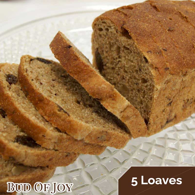 Organic 100% Wholemeal Spelt Bread (Walnut Raisin) (5x)