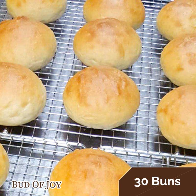 Organic Vegan Plain Burger Buns (pack of 30 buns)